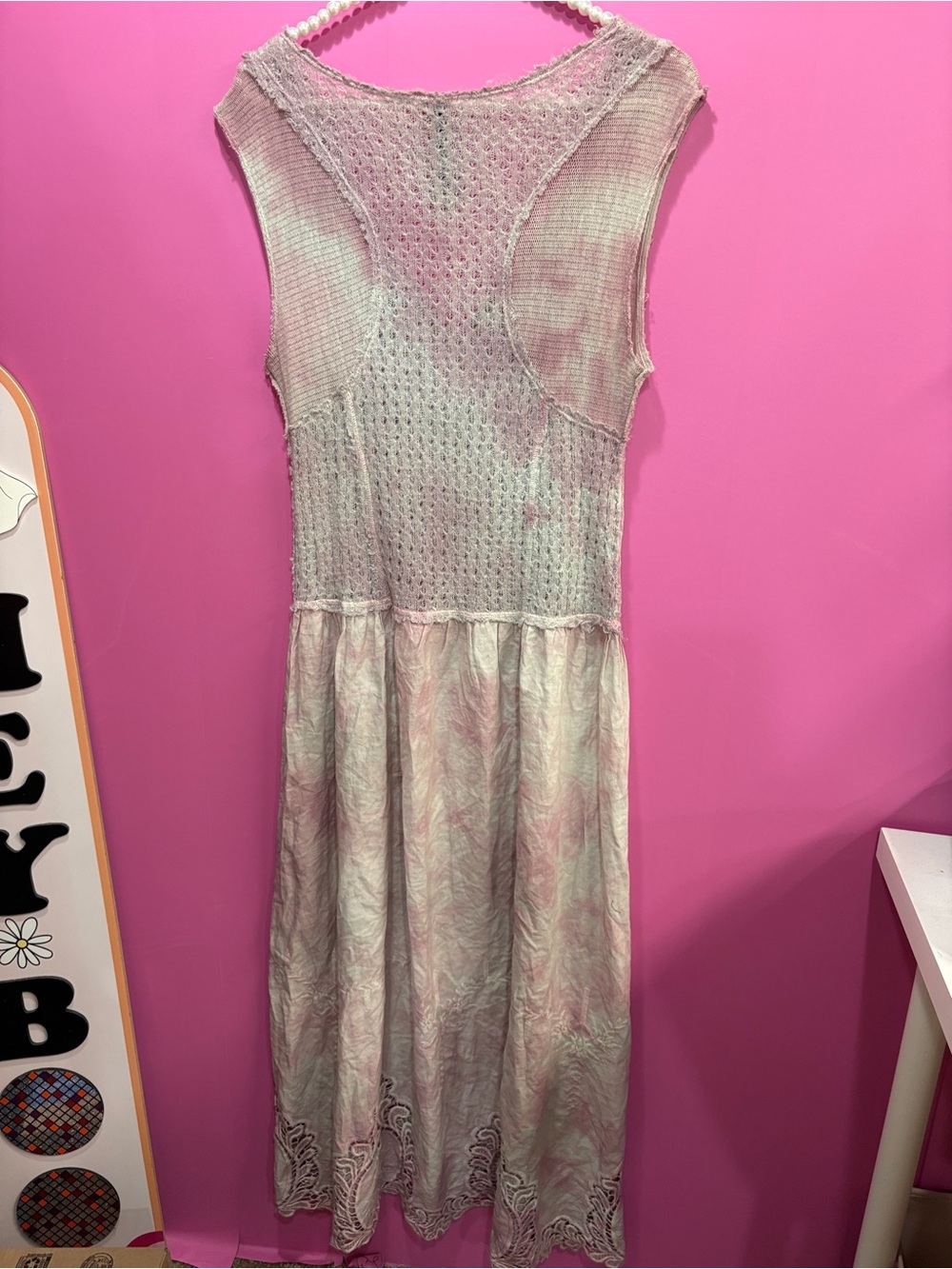 Aratta Silent Journey Pink Tie Dye Midi Dress Pink - Picture 3 of 3